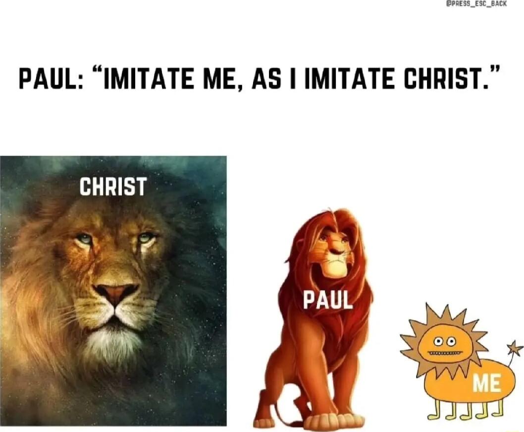 PAUL IMITATE ME AS IMITATE CHRIST CHRIST a 1