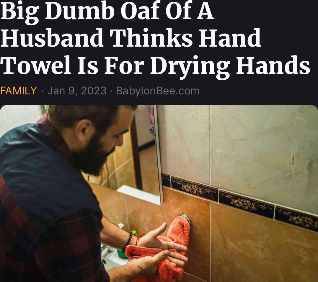 Big Dumb Oaf Of A SUTLEN RN S BT Towel Is For Drylng I3ELG VIRAEY