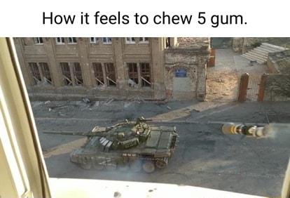 How it feels to chew 5 gum