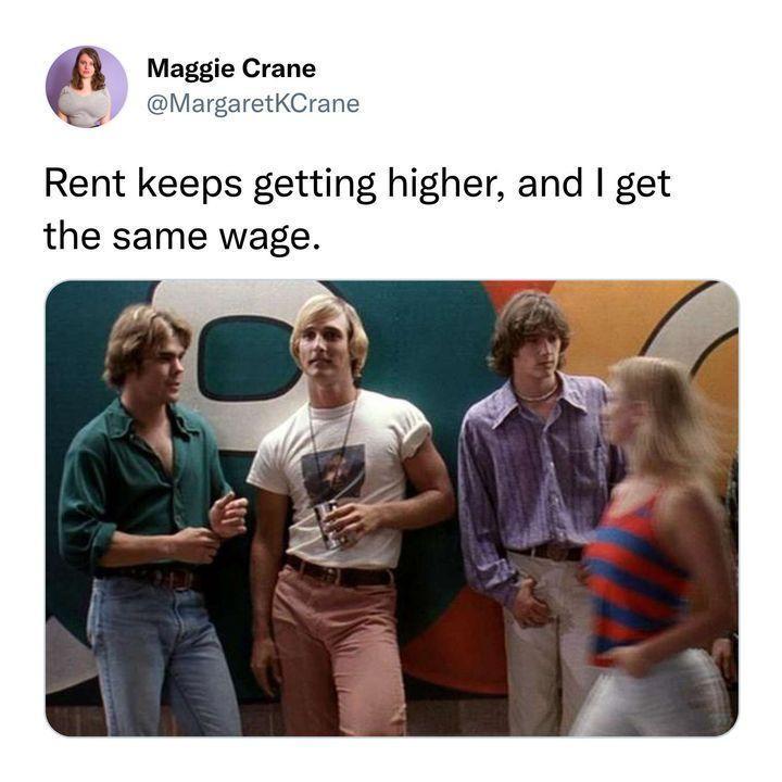 Maggie Crane k MargaretkCrane Rent keeps getting higher and get the same wage