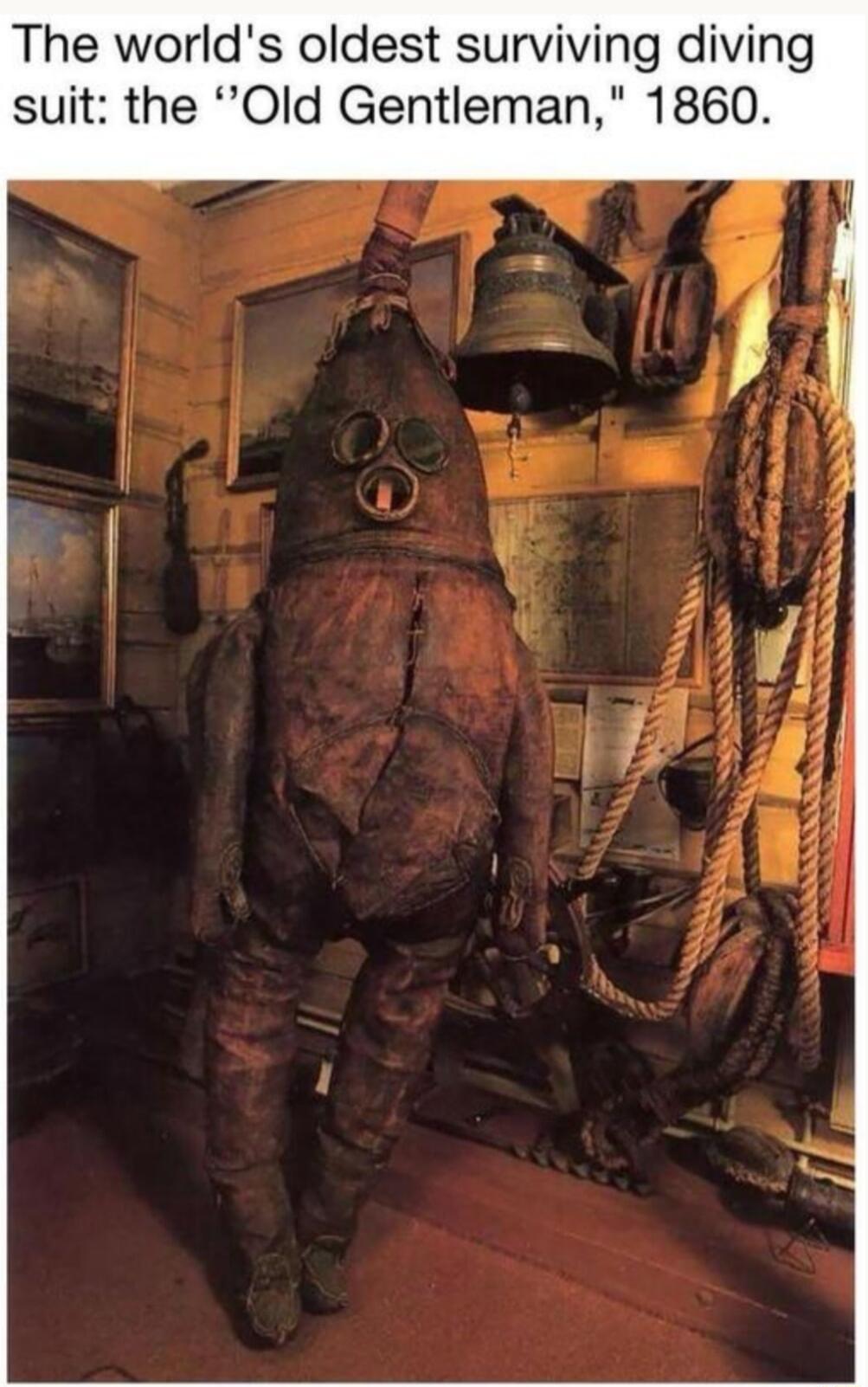 The worlds oldest surviving diving suit the Old Gentleman 1860