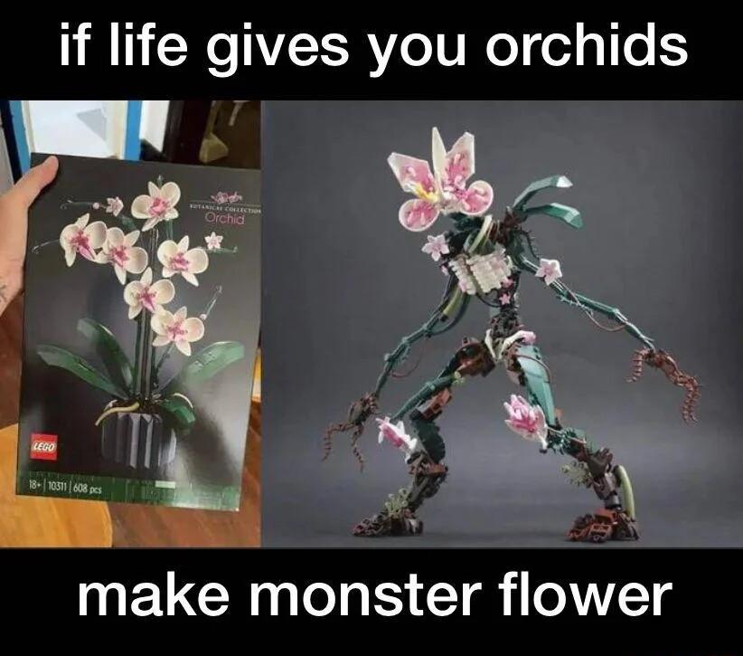 if life gives you orchids make monster flower