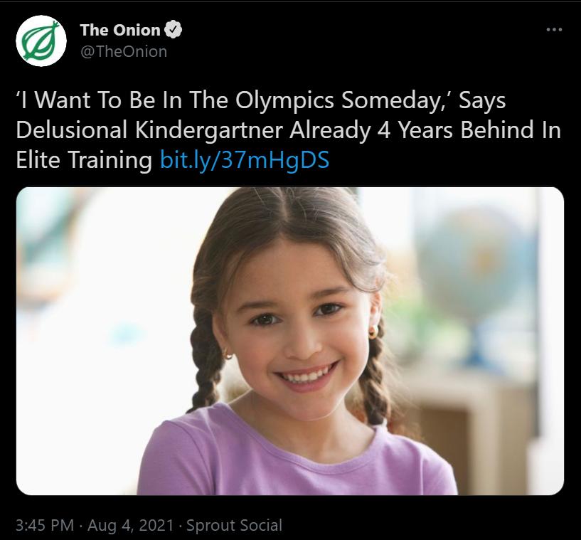 The Onion I Want To Be In The Olympics Someday Says DIV e 1 W g Te V e Vgt YT FTe V LT 1 T Te M Elite Training bitly37mHgDS