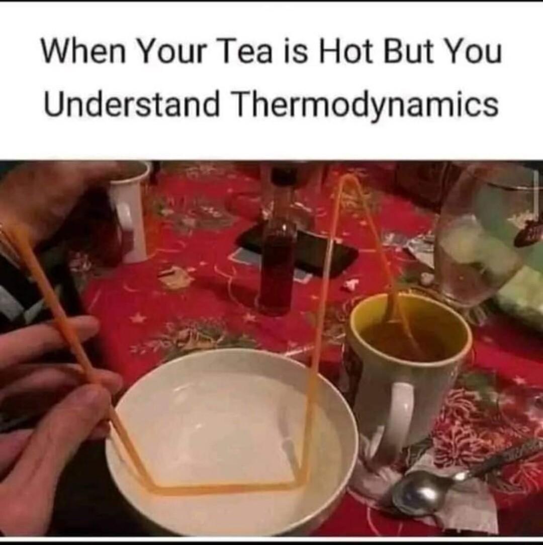 When Your Tea is Hot But You Understand Thermodynamics