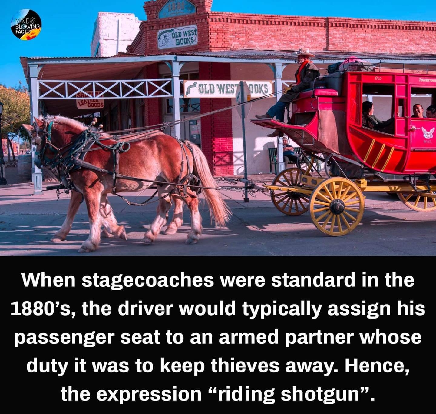 L S G o e T R GRS L E T BT R 4 1880s the driver would typically assign his passenger seat to an armed partner whose G RVEER OR G R GV VA o 1 0 the expression riding shotgun officialmbf mind blowingfactscom