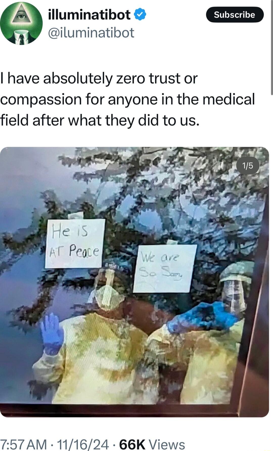GA illuminatibot iluminatibot have absolutely zero trust or compassion for anyone in the medical field after what they did to us 757 AM 111624 66K Views