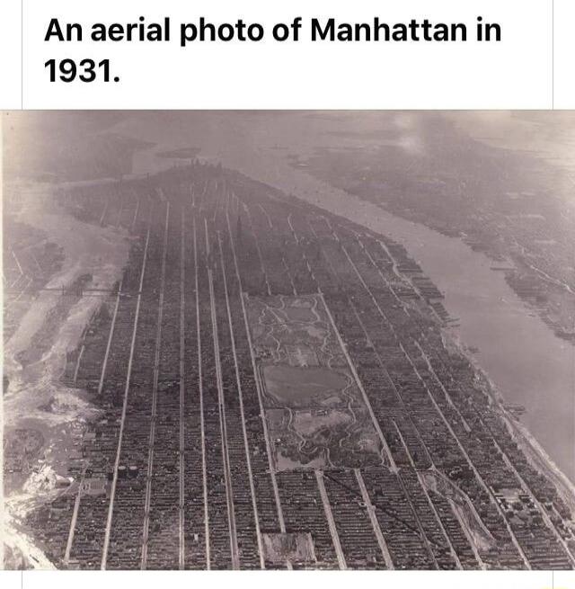 An aerial photo of Manhattan in 1931