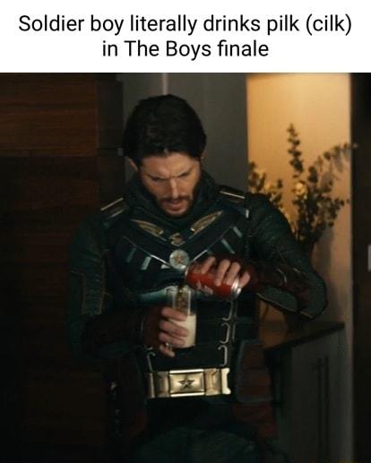 Soldier boy literally drinks pilk cilk in The Boys finale