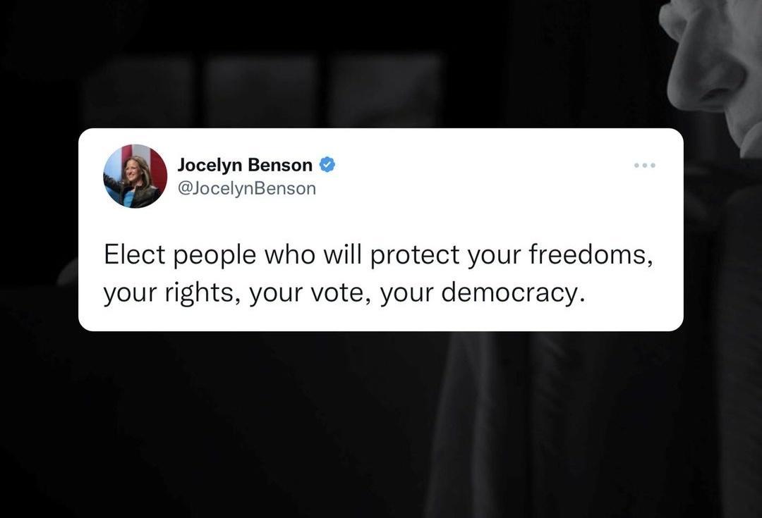 e Elect people who will protect your freedom your rights your vote your democracy