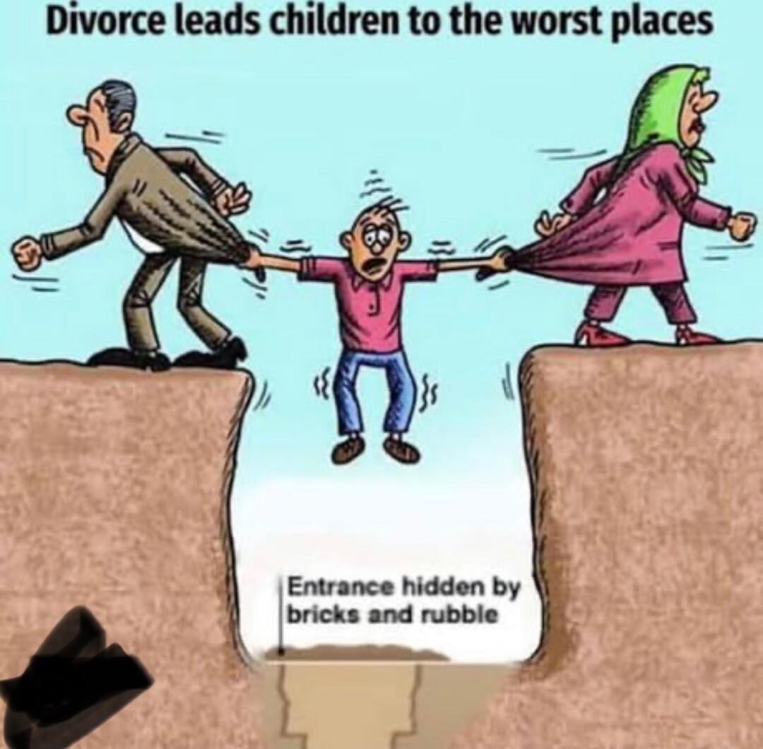 Divorce leads children to the worst places