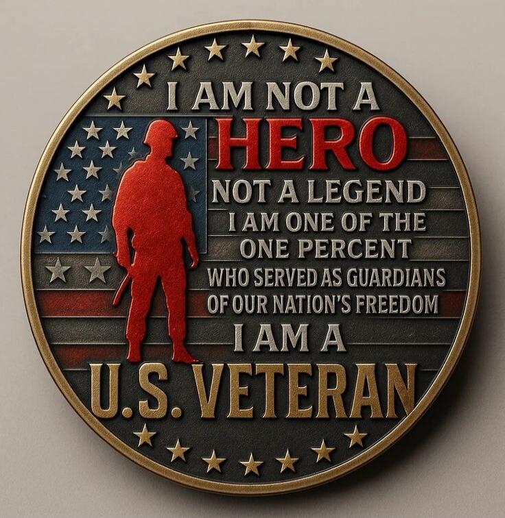 I am not a hero, not a legend, I am one of the one percent who served as guardians of our nation's freedom. I am a U.S. veteran