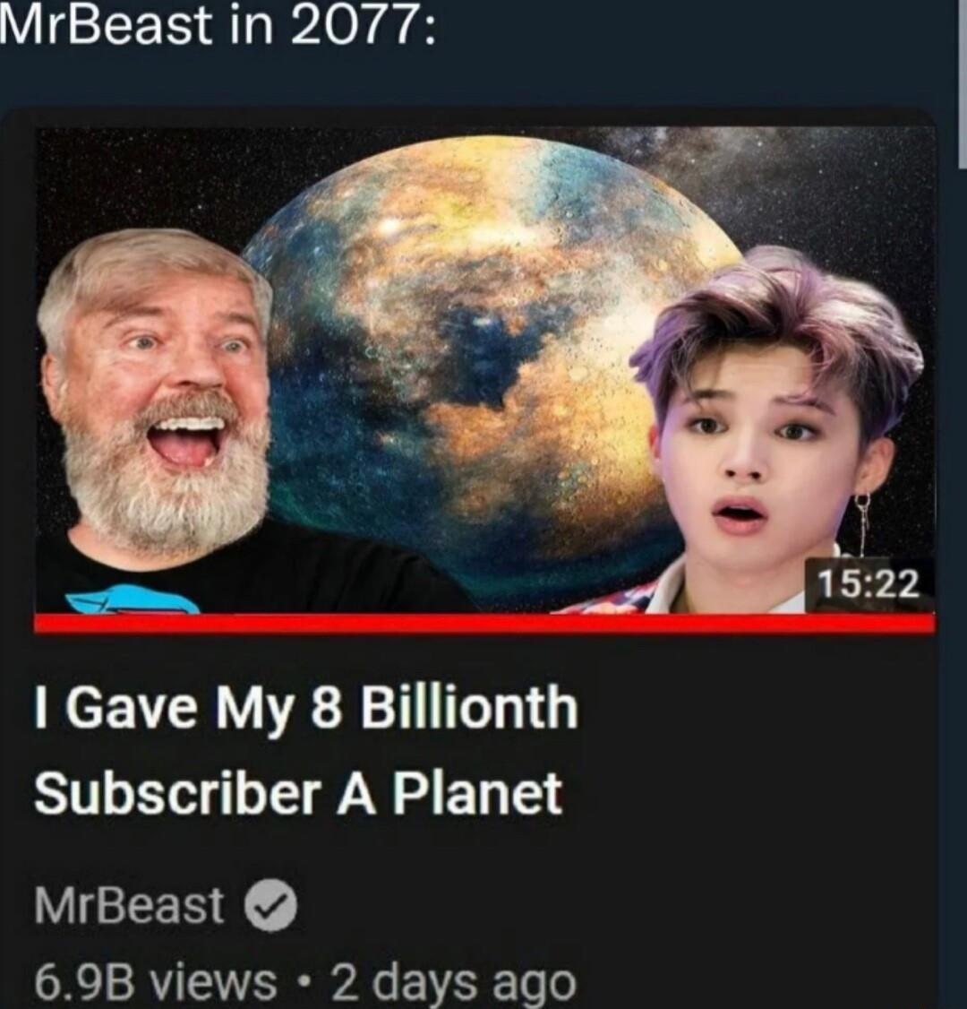 MrBeast in 2077 Gave My 8 Billionth TR T W ET MrBeast 69B views 2 days ago