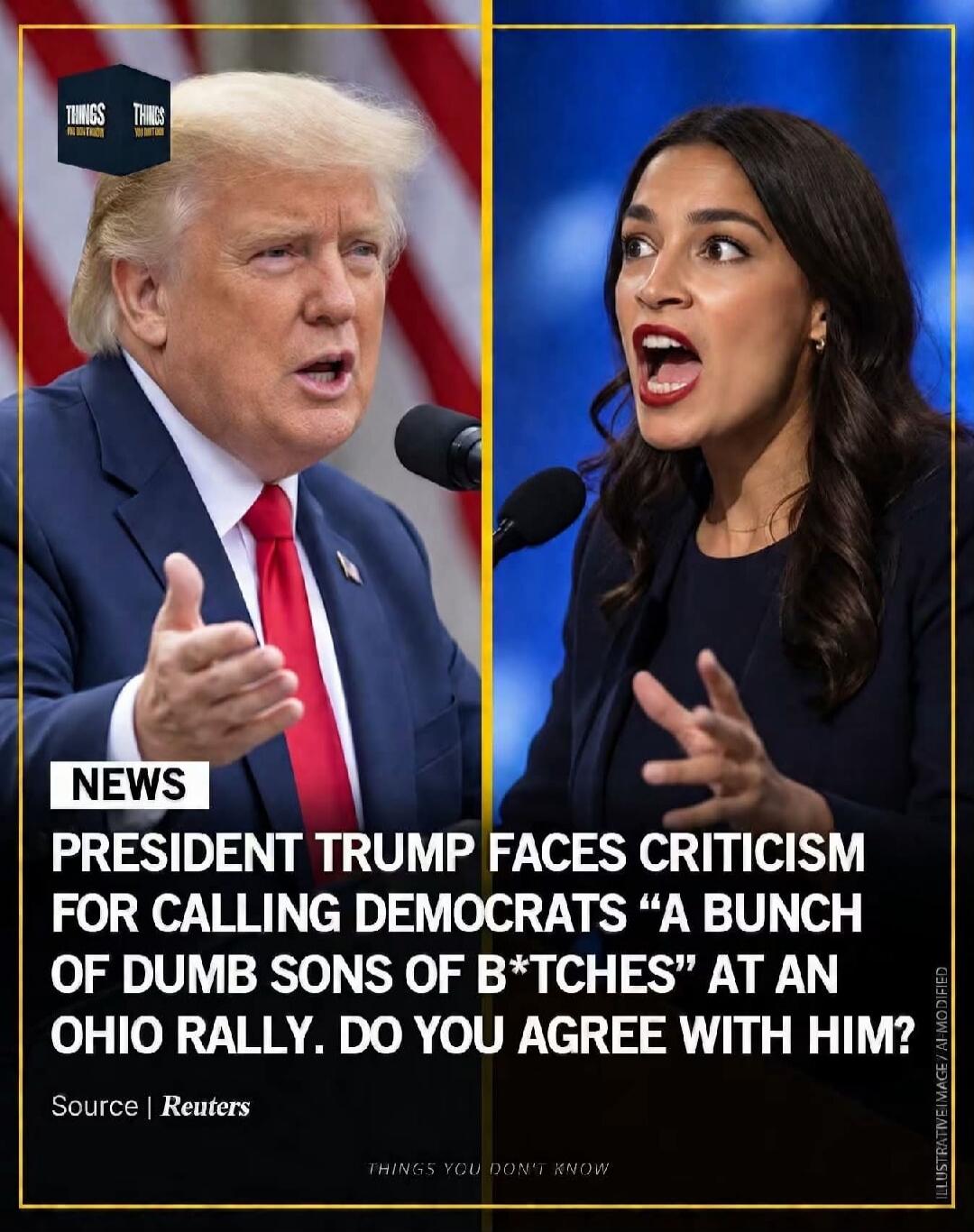 NEWS: President Trump faces criticism for calling Democrats 