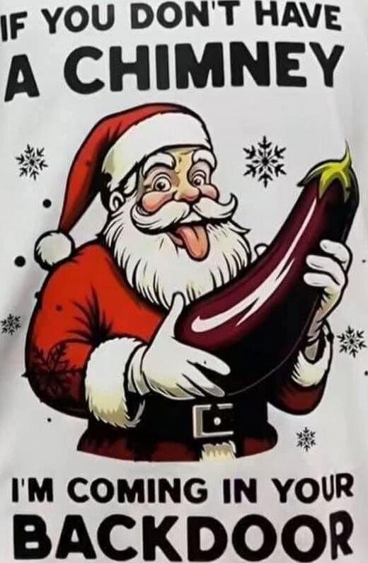 IF YOU DON'T HAVE A CHIMNEY
I'M COMING IN YOUR BACKDOOR