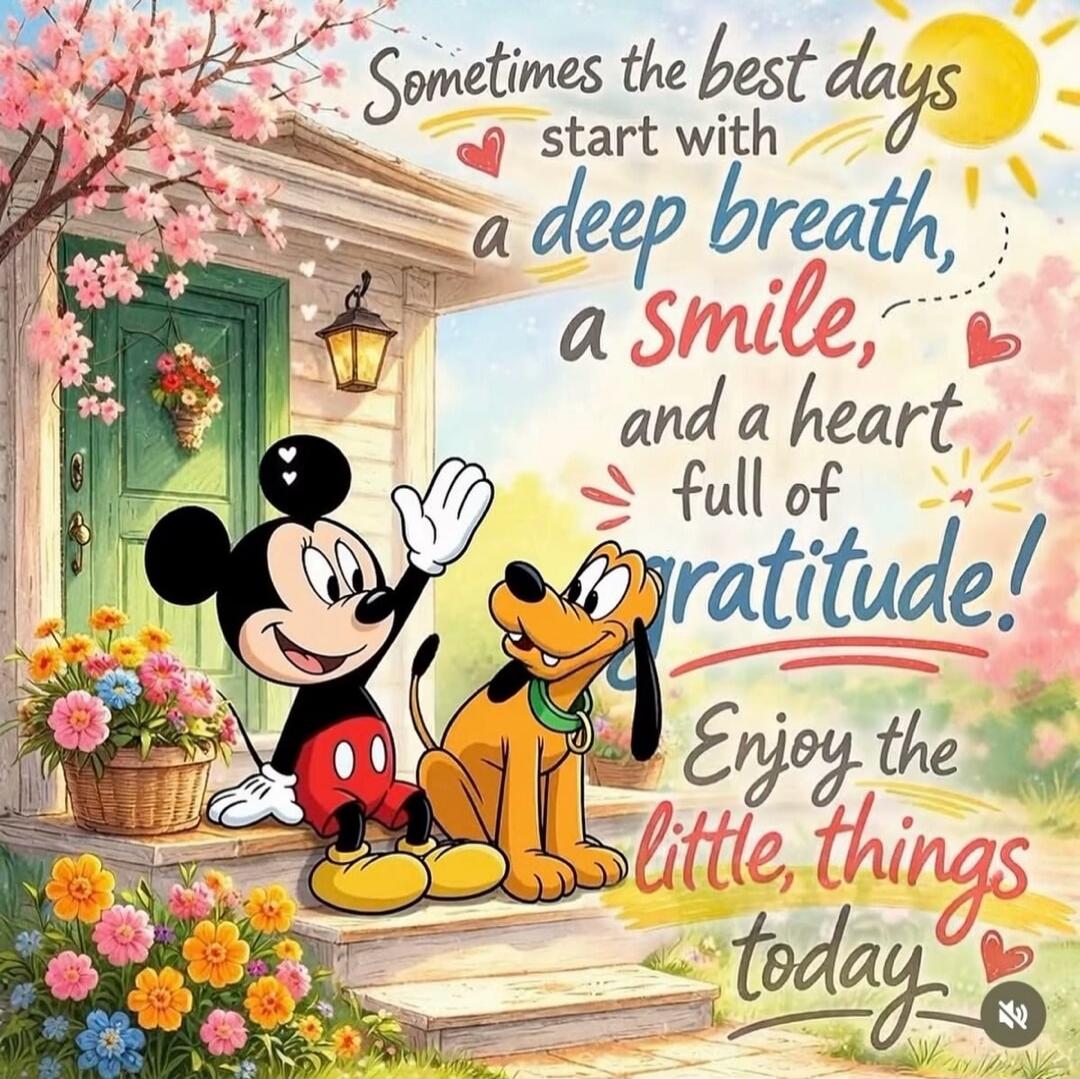 Sometimes the best days start with a deep breath, a smile, and a heart full of gratitude! Enjoy the little things today