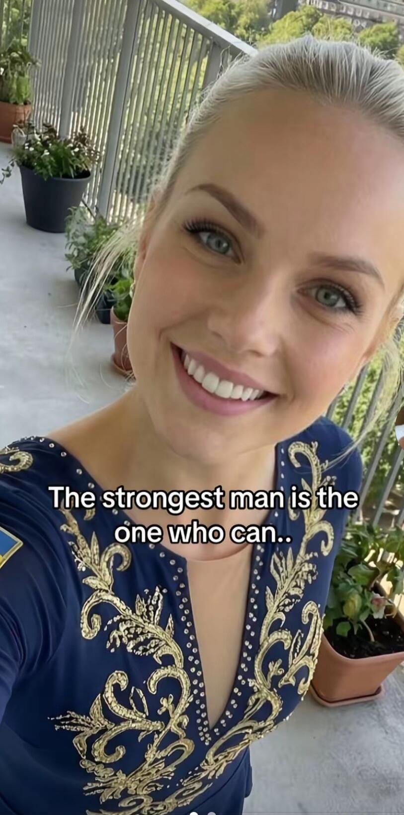 The strongest man is the one who can..