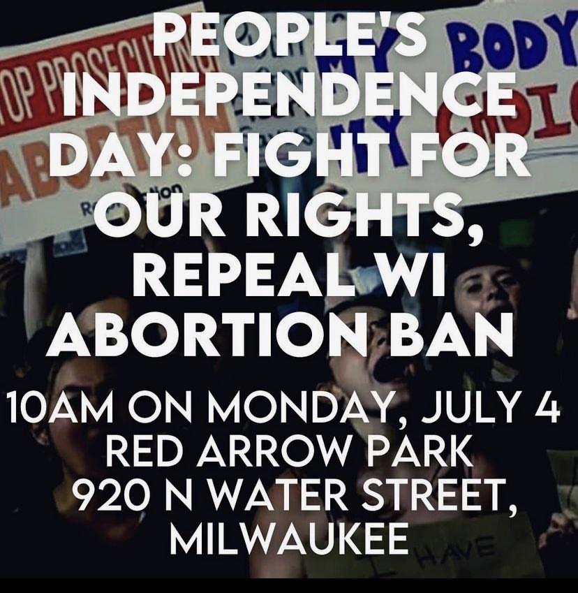 A REPEALWI ABORTIONBAN Le77Ke NV el p uIVIR 1 RED ARROW PARK 920 N WATER STREET MILWAUKEE