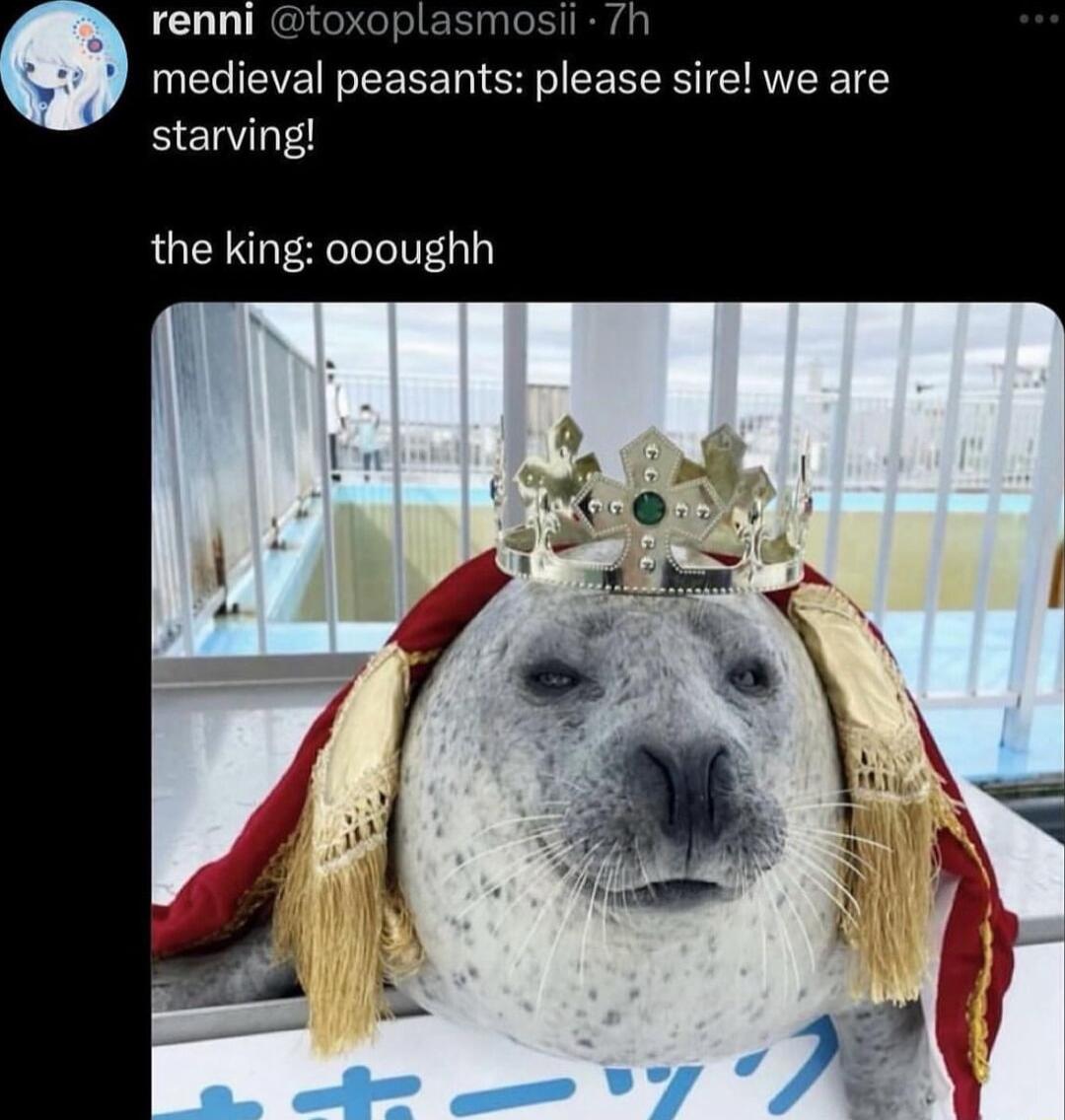 reni medieval peasants please sire we are starving the king oooughh