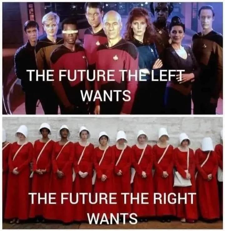 THE FUTURE THE LEFT WANTS. THE FUTURE THE RIGHT WANTS.