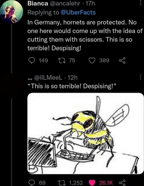 Bianca F UberFacts RCTT0 E T VAR T Y TR Te Tl CTe BTG one here would come up with the idea of cutting them with scissors This is so terrible Despising This is so terrible Despising