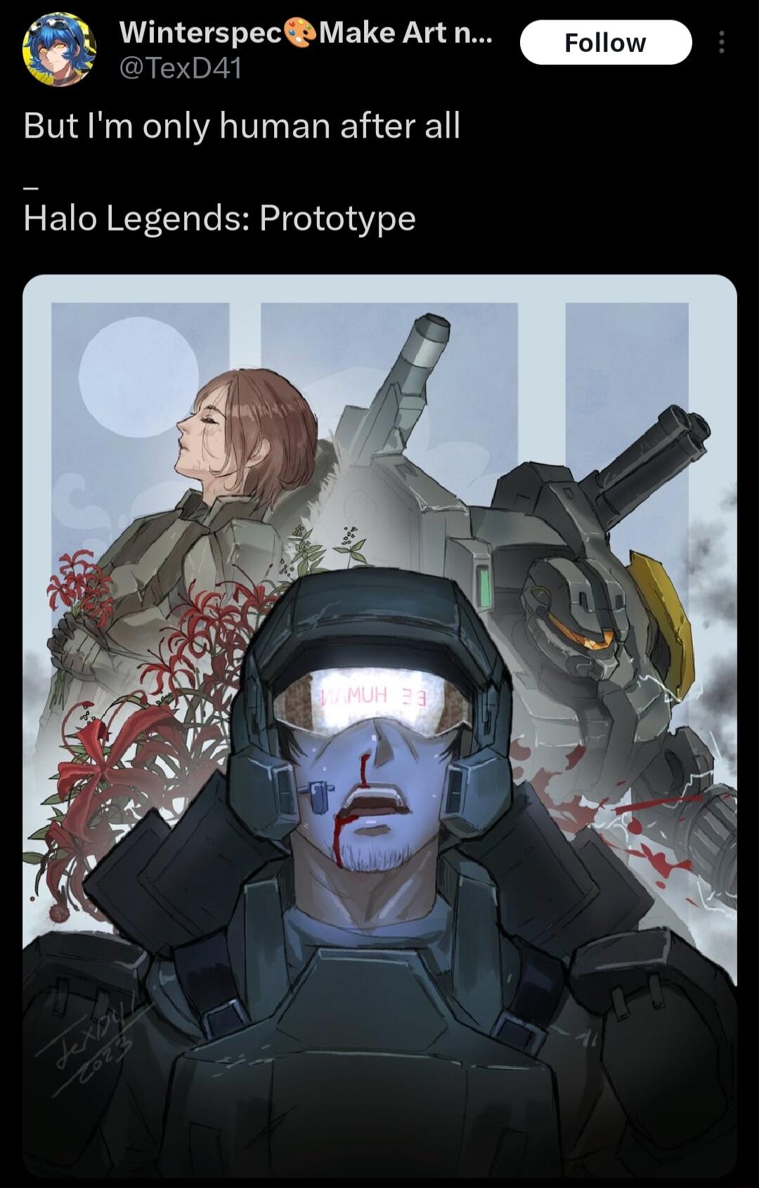 WinterspecMake Artn D41 But Im only human after all Halo Legends Prototype